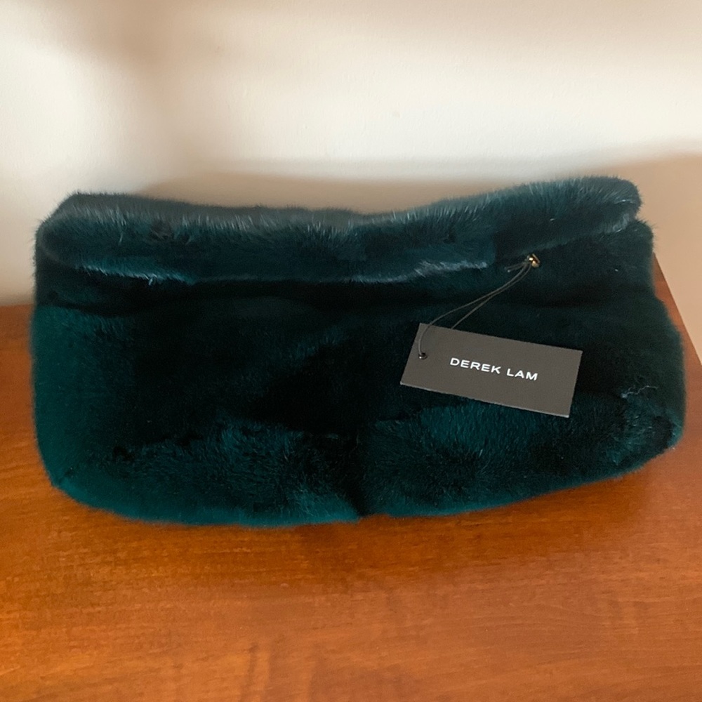 Derek Lam Green MINK Clutch